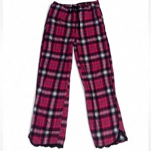 Victoria's Secret Pink and Black Plaid Pajama Pants Small
